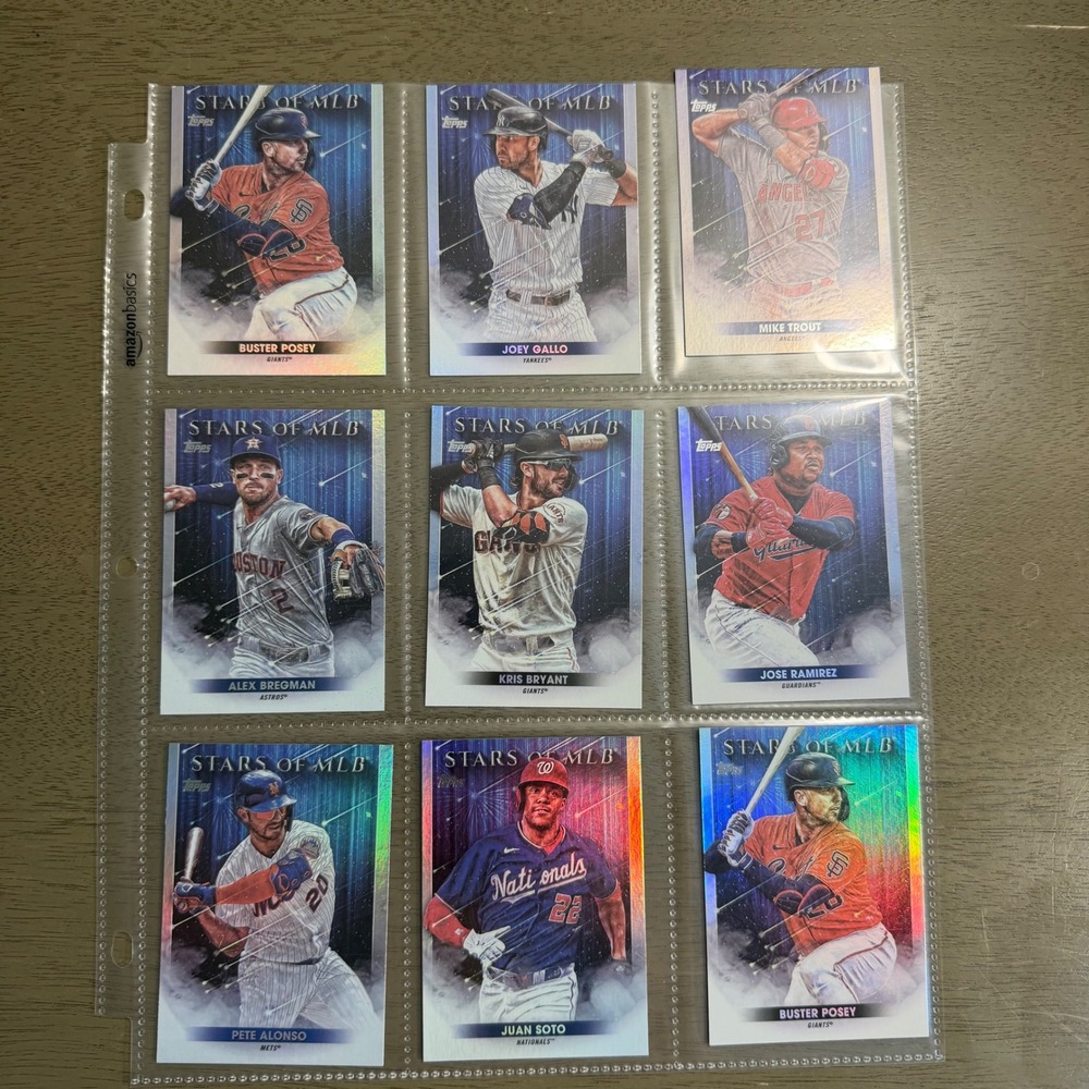 2022 Topps Stars of MLB Insert Card Lot Mike Trout Juan Soto Pete Alonso 9 Cards
